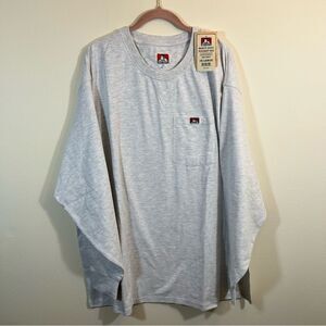 Ben Davis Gray Long Sleeve Pocket Tee 2XL NWT Heavy Duty